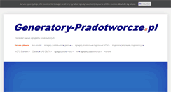 Desktop Screenshot of generatory-pradotworcze.pl